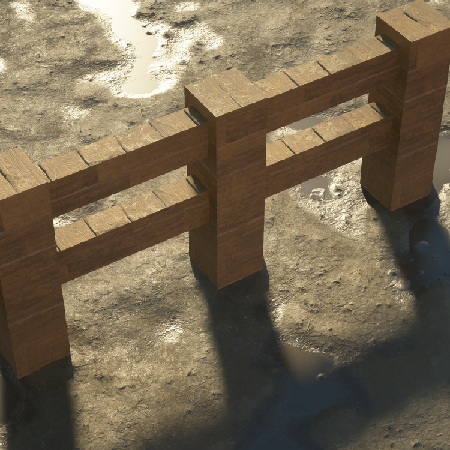 Fence on mud
